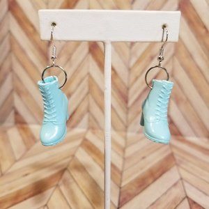 Fashion Doll Boots Earrings - Light Blue